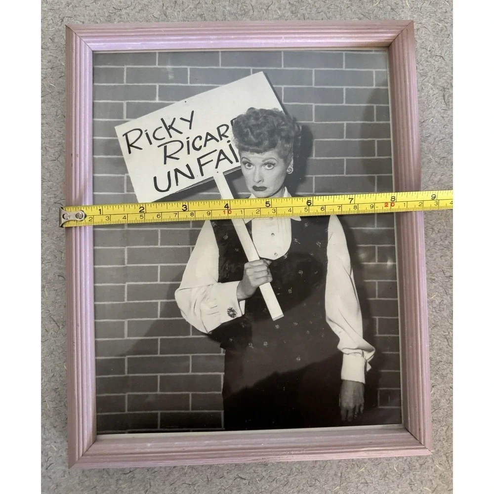 I LOVE LUCY Lucy Holding Sign Ricky Ricardo Unfair Frame (10 1/2